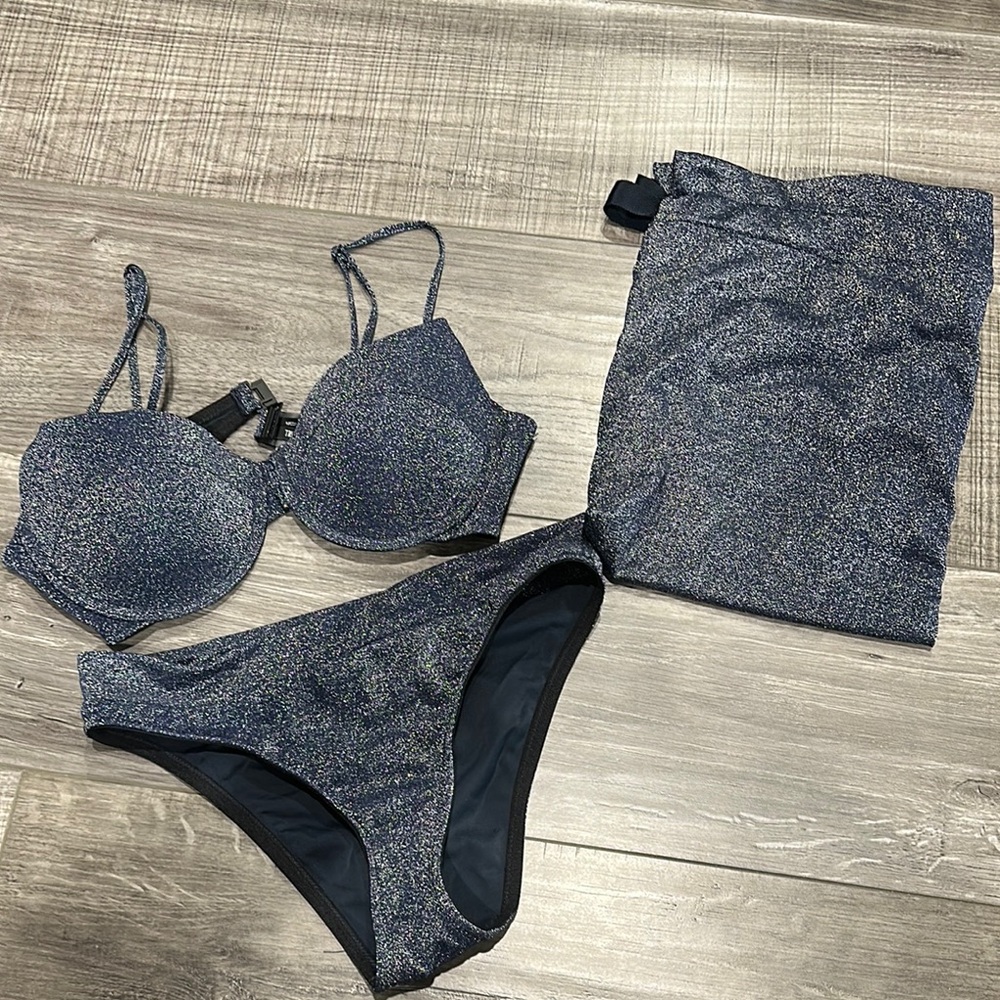 Triangl Sparkly Blue Bikini Set